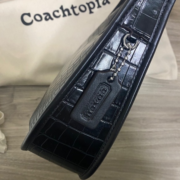 Coach Ergo bag in black croc embossed leather - Picture 4 of 14